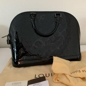 Louis Vuitton monogram vernis black handbag